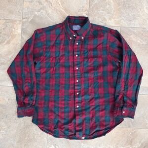 Vintage Sir Pendleton‎ Wool Shirt Men L Lindsay Tartan Plaid Button Down